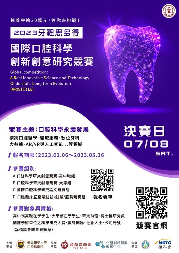 2023牙裡思多得 國際口腔科學創新創意 研究競賽